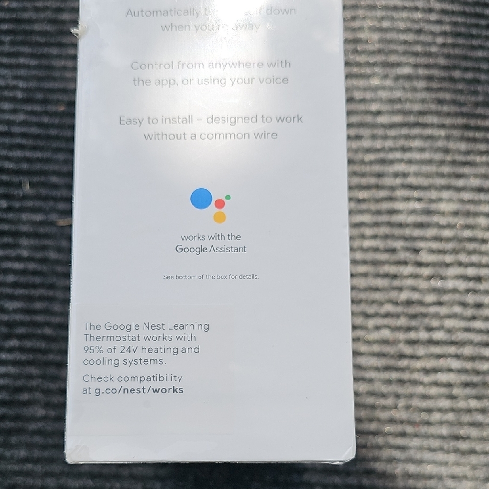 Google Smart Thermostat in Silver - Picture 3 of 3